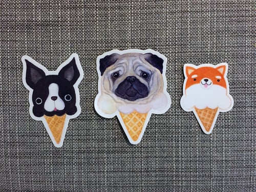 Image of dog cone stickers *low stock*