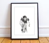 Eddy Merckx A4 print - by Gemma Jones