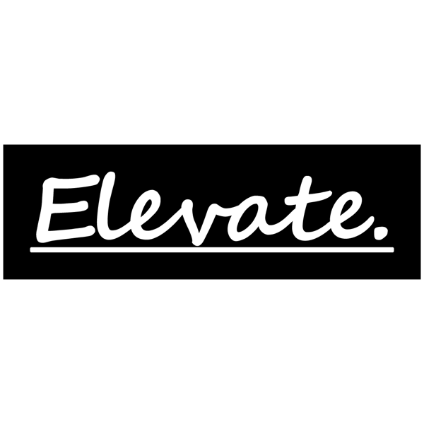 Image of Elevate Slap Sticker Black and White