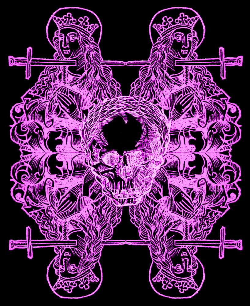 Image of Dead Noble 8x10 Purple on Black 