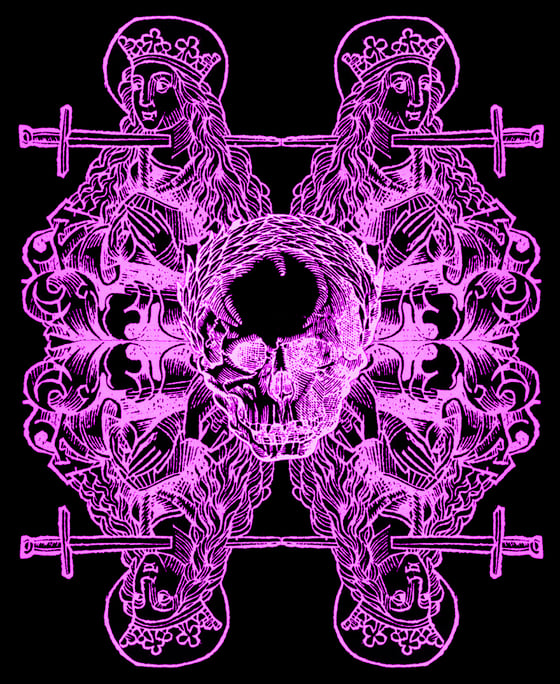 Image of Dead Noble 8x10 Purple on Black 