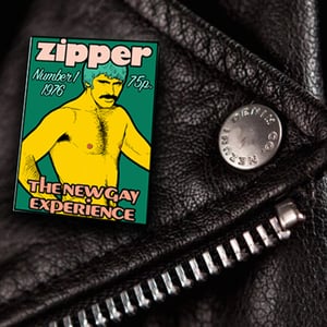 Image of "ZIPPER" VINTAGE FAG MAG ENAMEL PIN