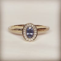 Image 1 of Light blue sapphire engagement ring