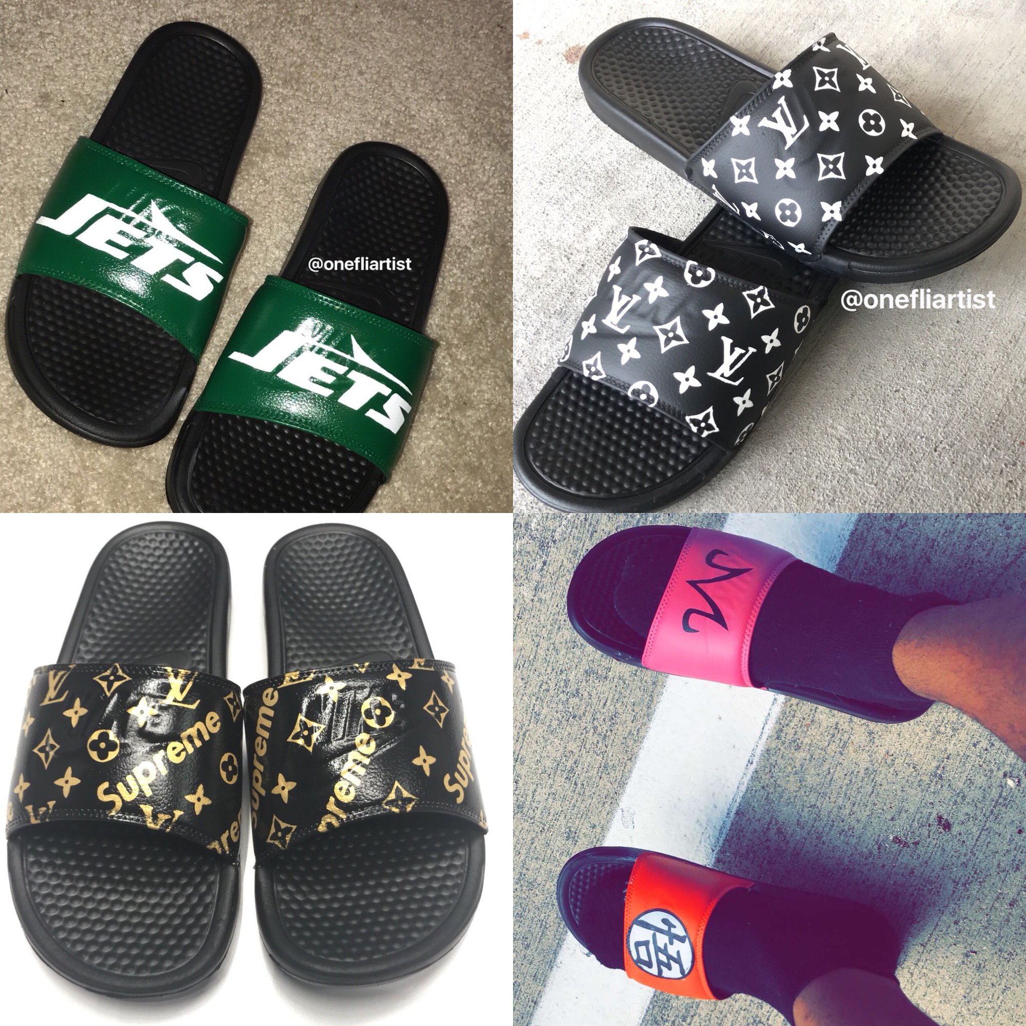 Custom louis 2025 vuitton slides