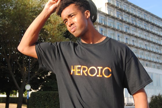 Image of HEROIC T - Black & Orange 🍊 