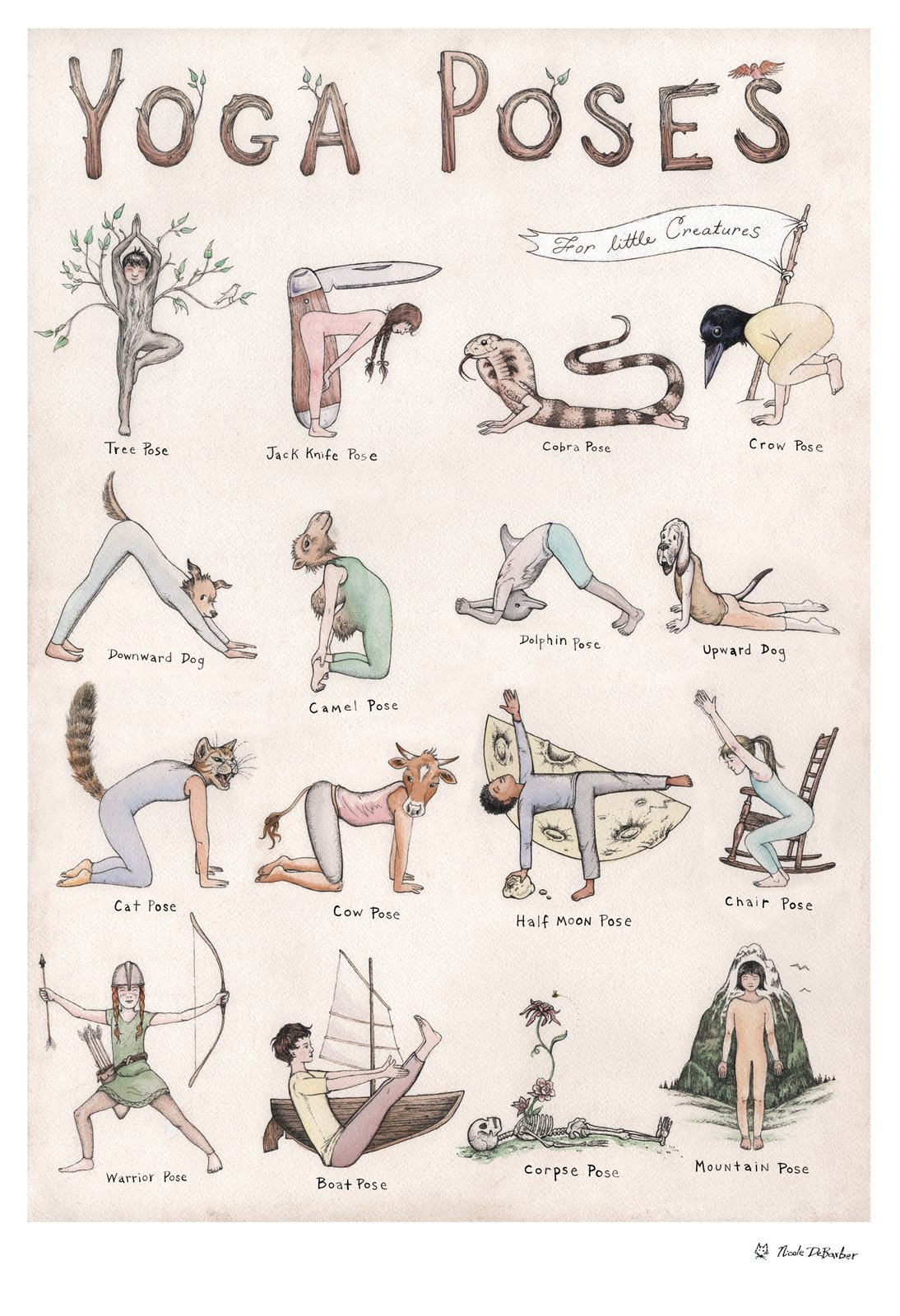 Yoga Poses - Asana List with Images - Yogic Way of Life | Yoga poses, Power yoga  poses, Learn yoga