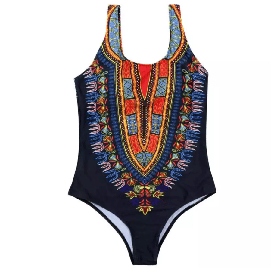 Image of Dashiki one piece swimsuit