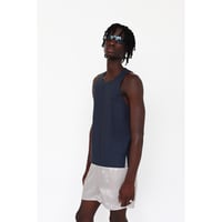 Image 2 of ANM260016 POPLIN SHIRT VEST NAVY BLUE