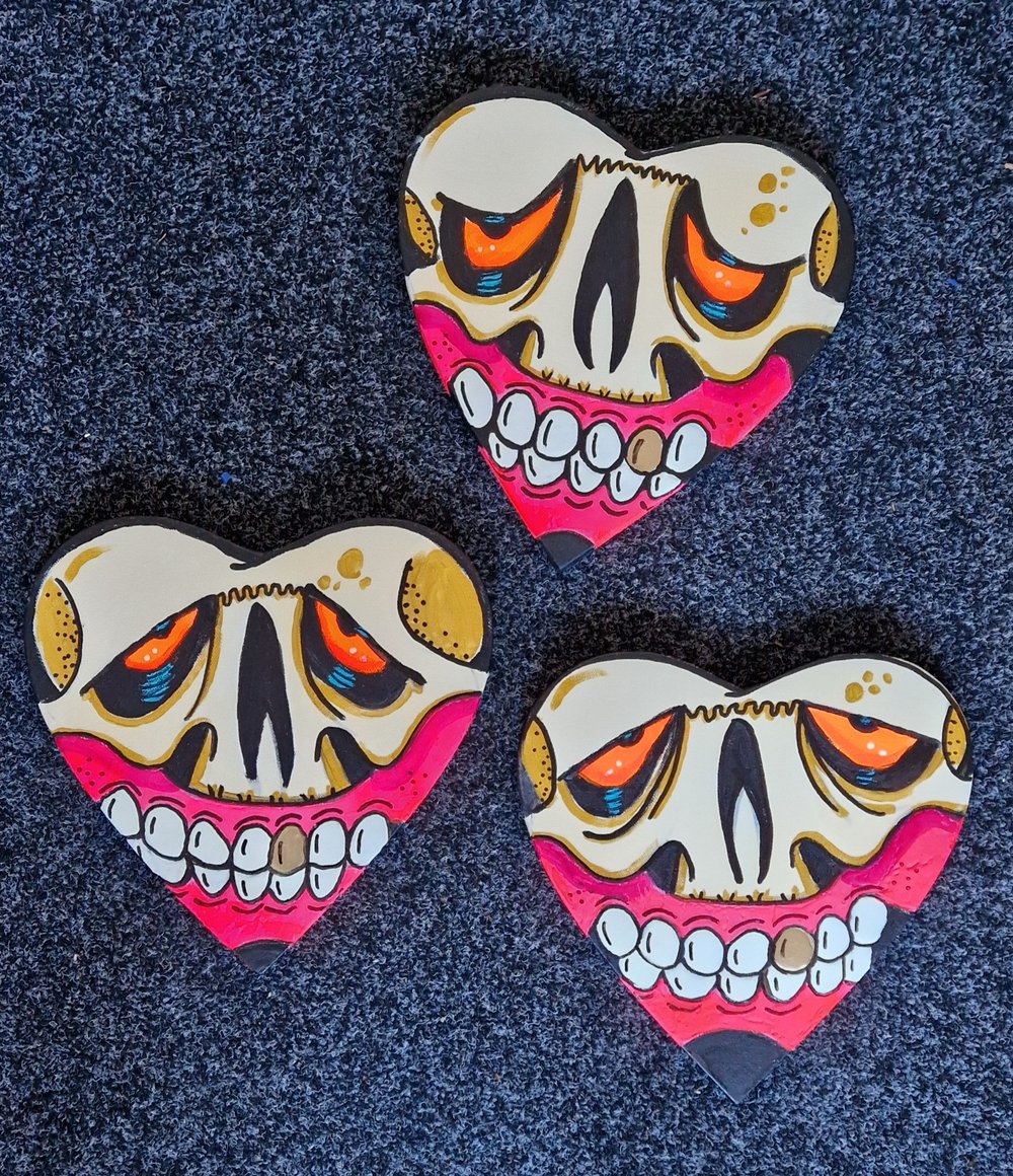 Love skull Bone  (Limited availability each canvas are unique and vary slightly ) 