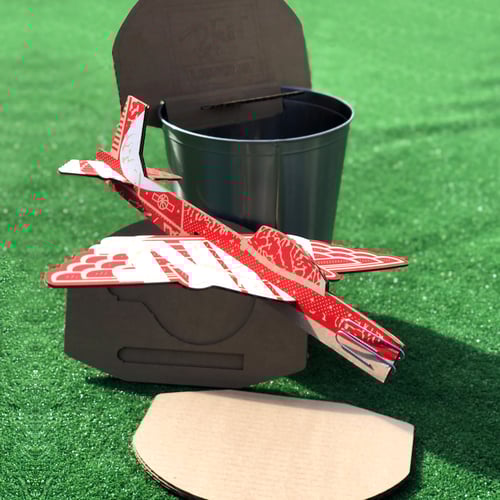 Image of Box Glider Laser cut and engraved old Nike Box / Hoop included