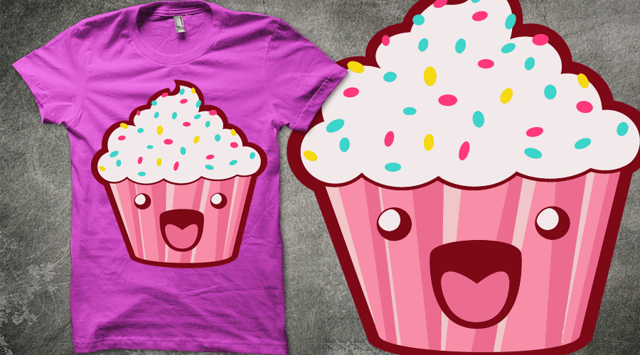 Image of Smiley Cupcake Unisex Tee