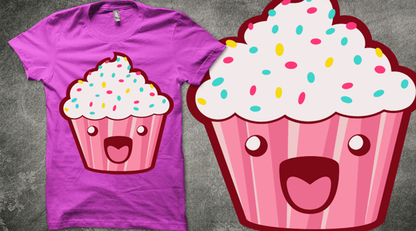 Image of Smiley Cupcake Unisex Tee
