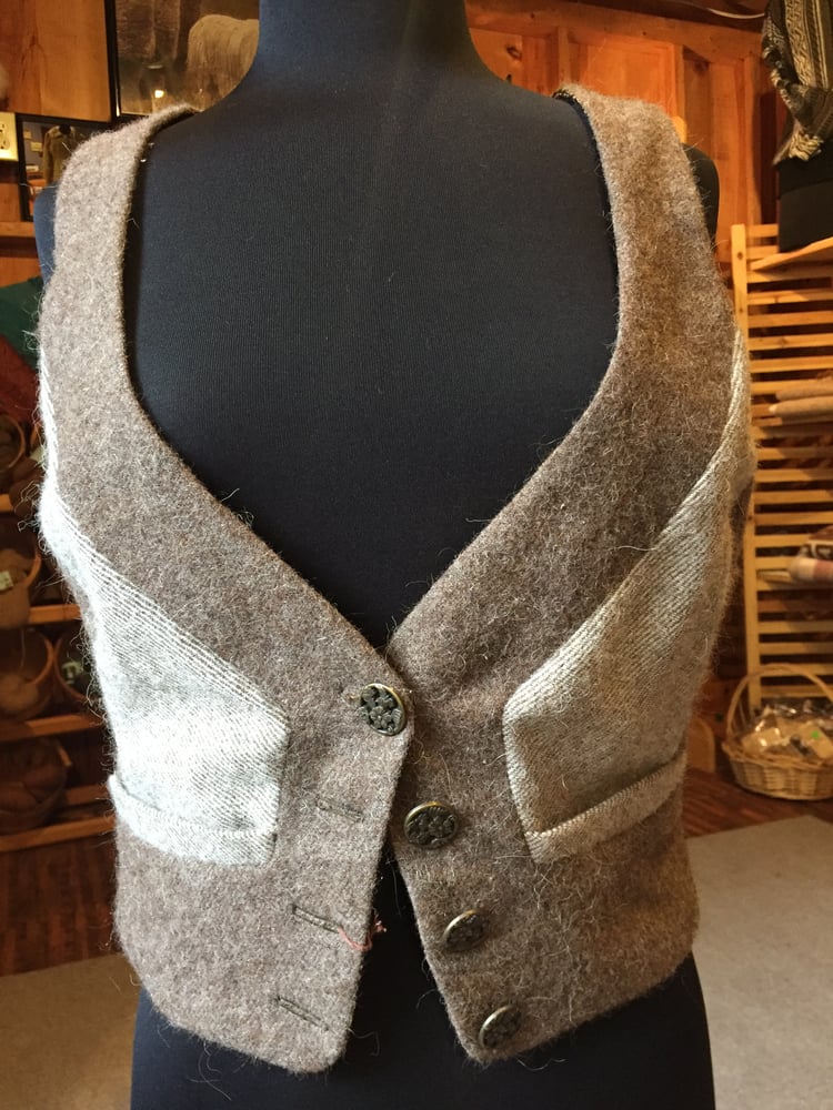 Image of Ladies hand-made Lined Alpaca Vest