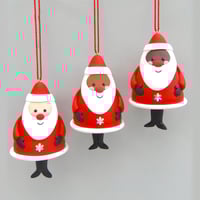 Image 3 of 🎅🏻❤️✨New 2025 Red & Blue Glitter Dangly Santa✨💙🎅🏻