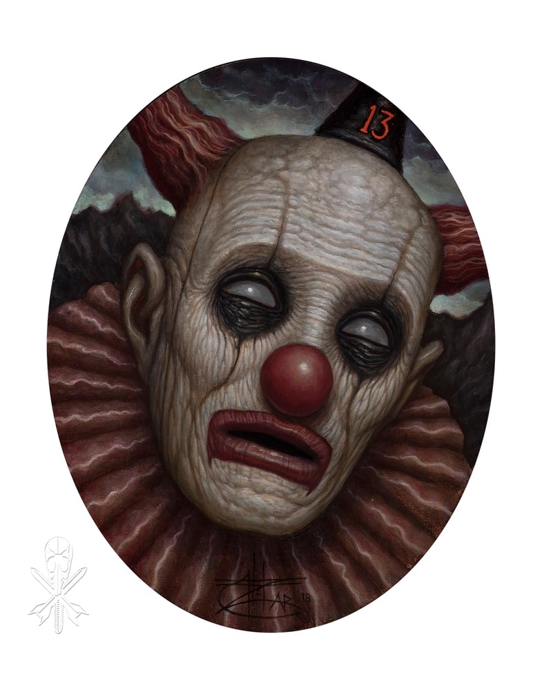 Image of Chet Zar giclée print 'Clown13' signed edition of 10