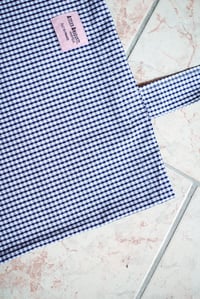 Image 8 of Tote bag [Vichy bleu foncé]