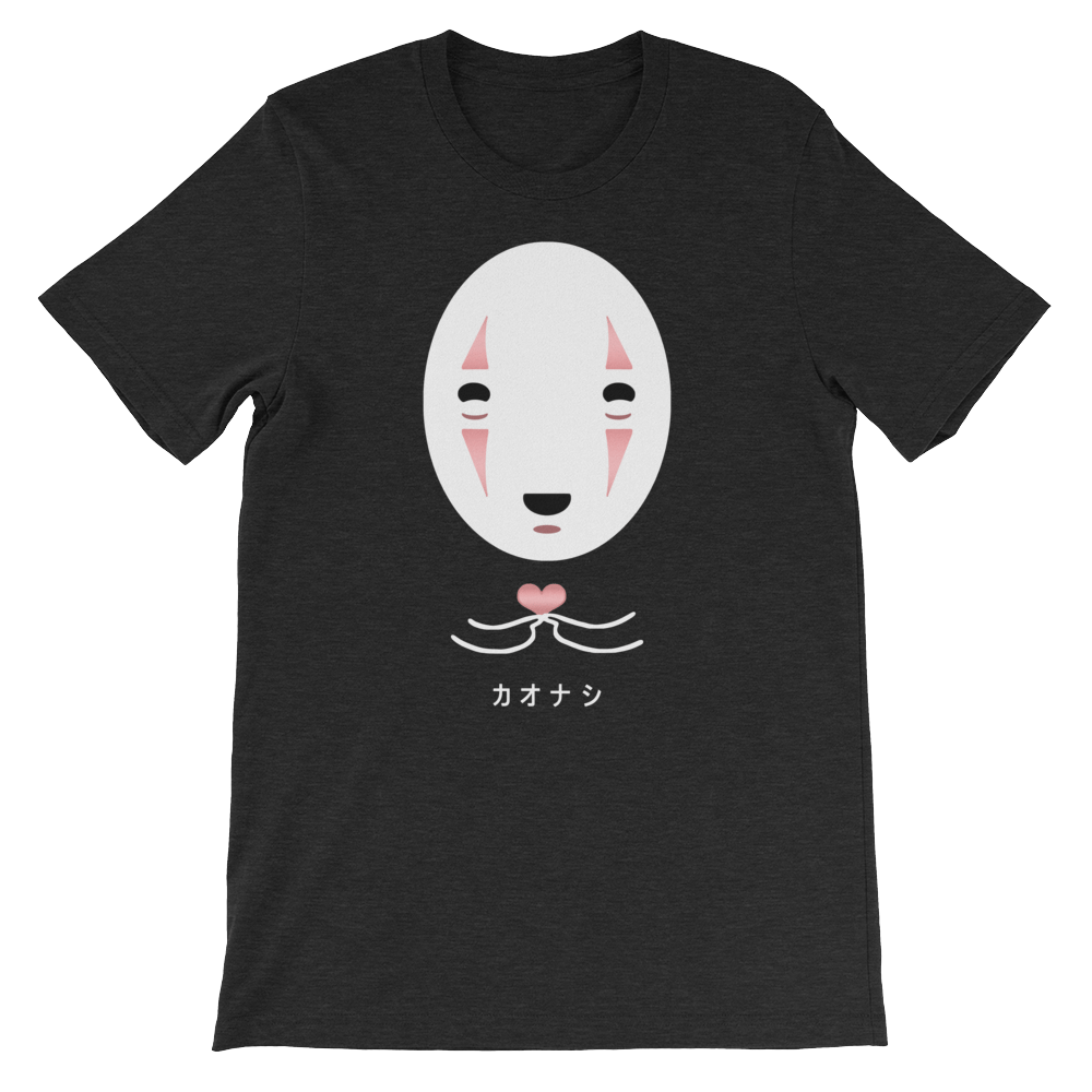 Image of Friendly No-Face T-Shirt (Black Heather)