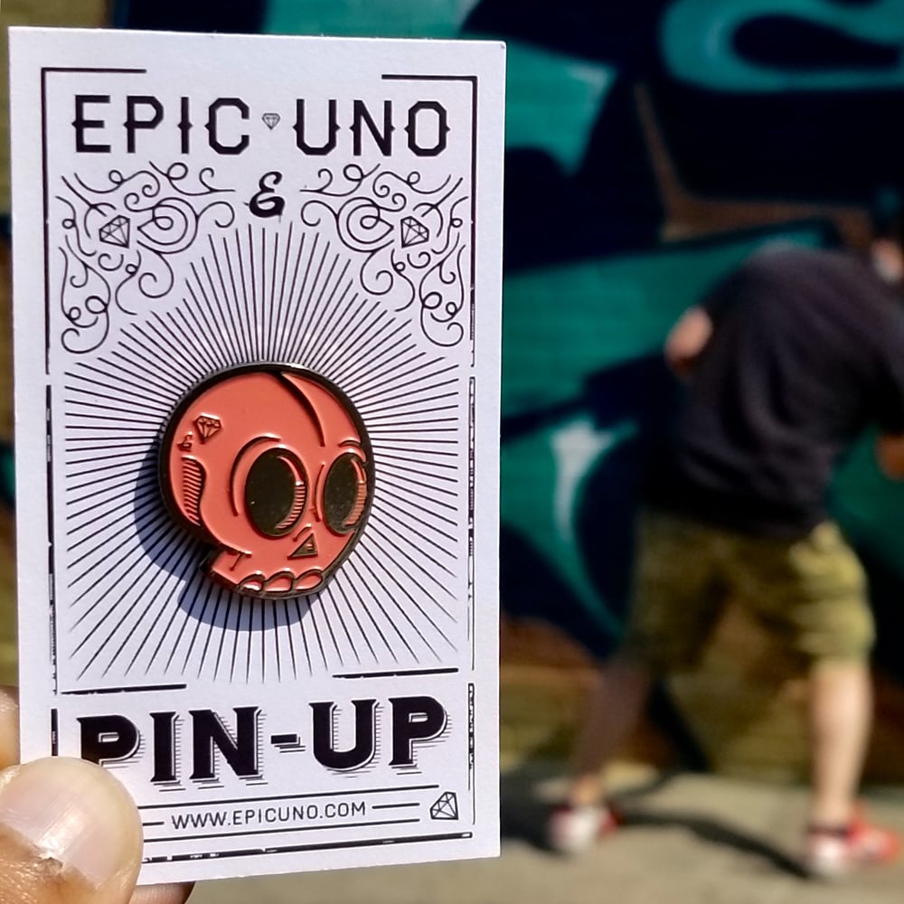 Image of EPIC SKULL PIN (CORAL)