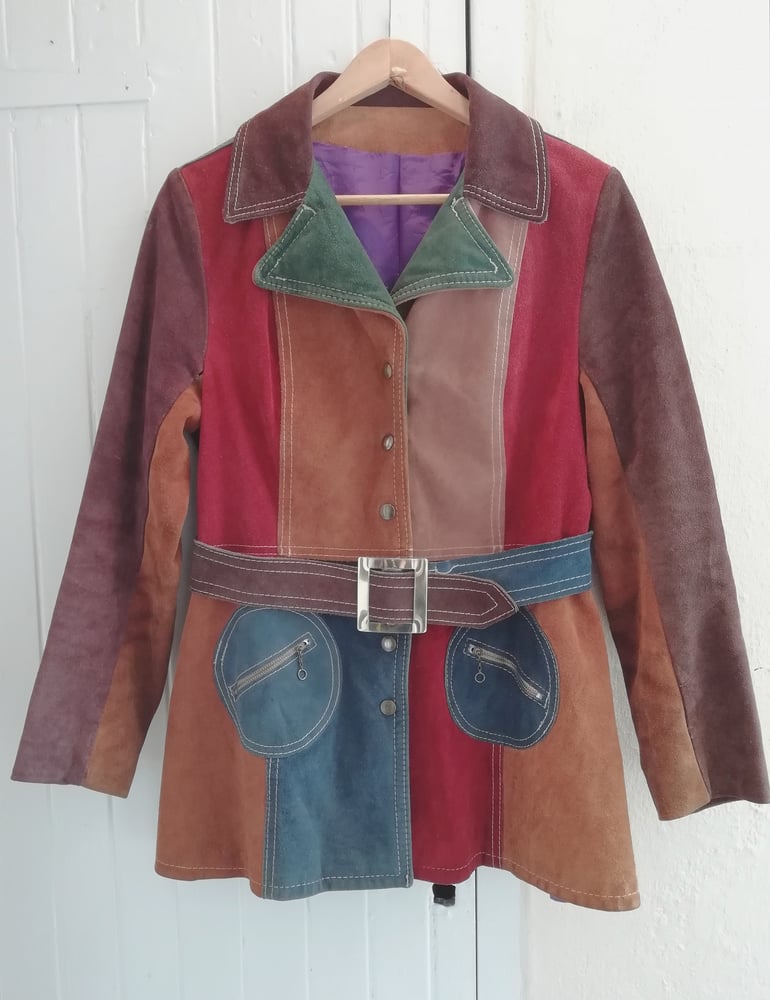 Image of 60s patchwork suede jacket