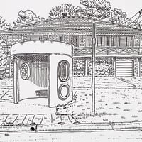 Image 2 of Original Drawing of Caley Crescent, Narrabundah bus shelter