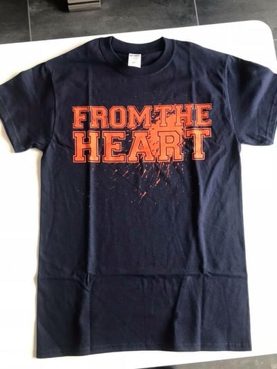 Image of SHIRT FROM THE HEART, NAVY / ORANGE