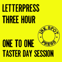 Image 1 of  LETTERPRESS ONE TO ONE SESSIONS. 3 hours. £85.00