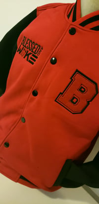 Image 2 of Varsity Jacket-Red and Black
