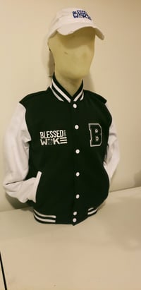 Varsity Jacket- Dark Blue and White