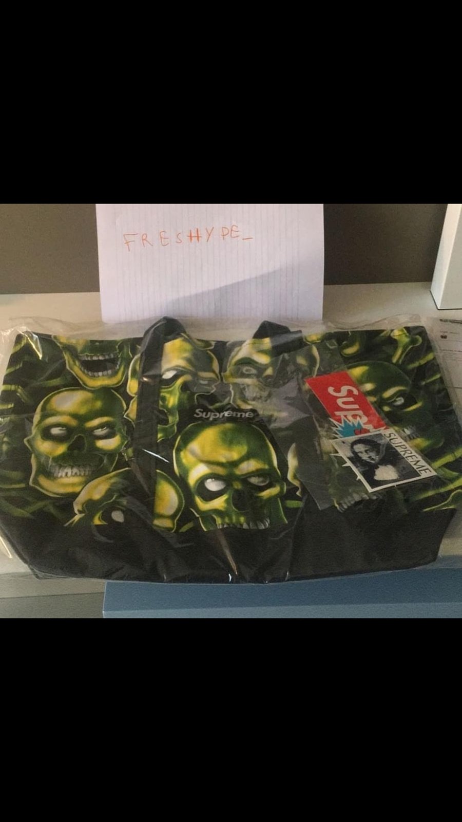 supreme denim tote bag