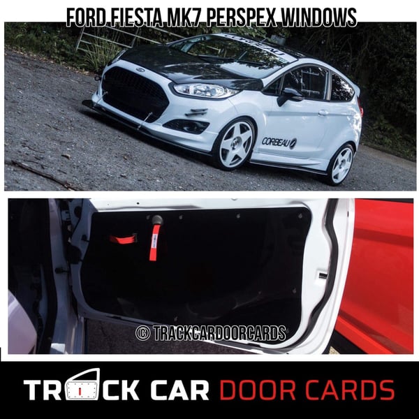 Image of Ford Fiesta mk7/7.5- Perpsex Window Setup - Track Car Door Cards