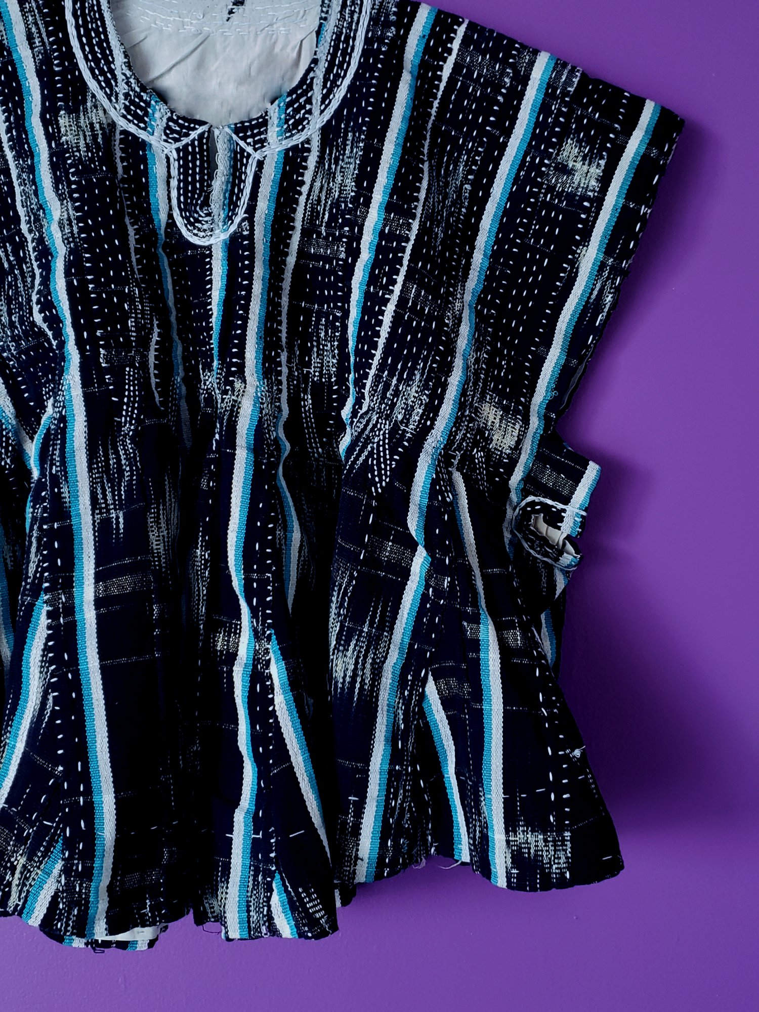 Image of Yao Striped Woven Smock