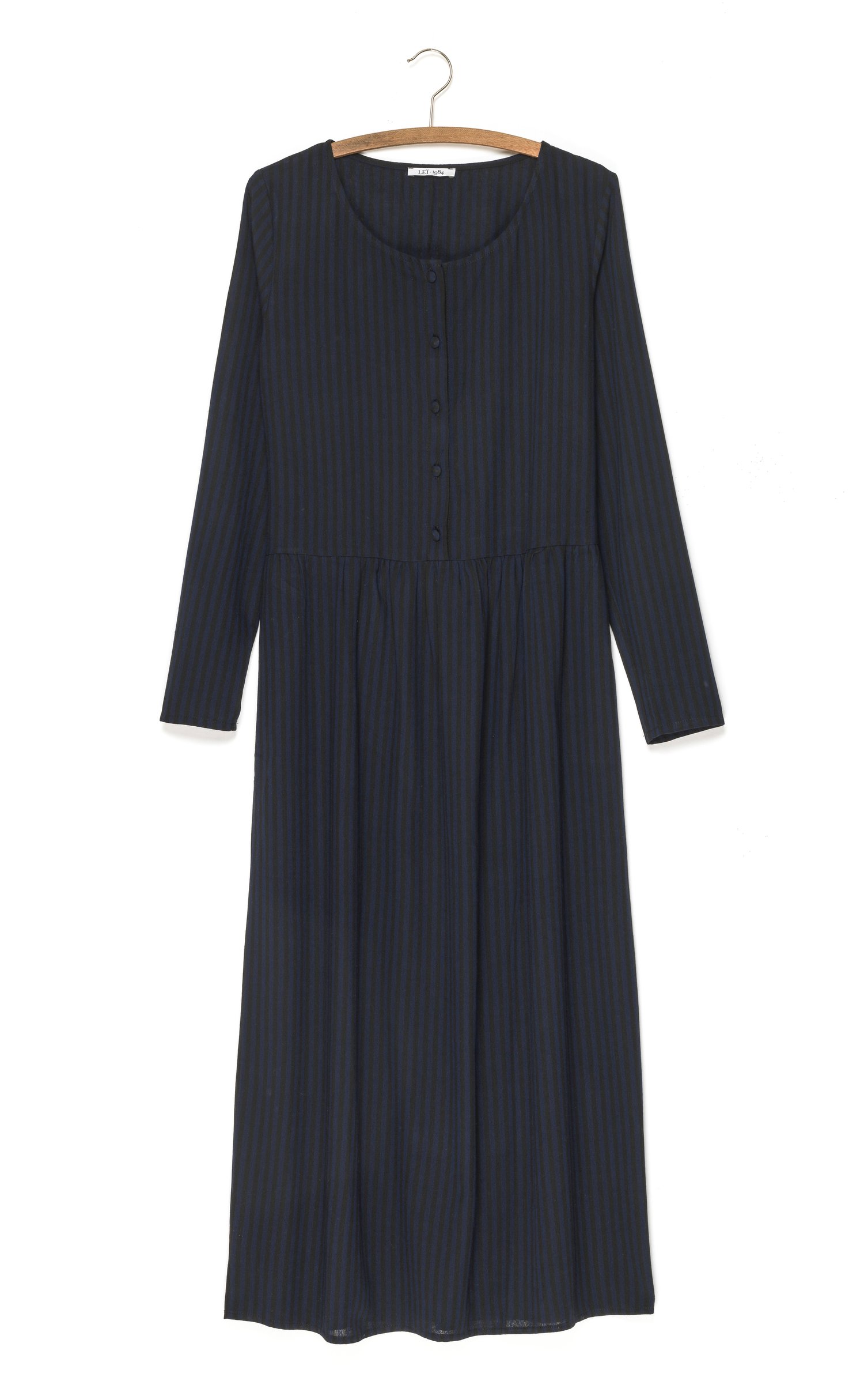 Image of Robe longue rayée bleu/noir ANTONINE 189€ -60%