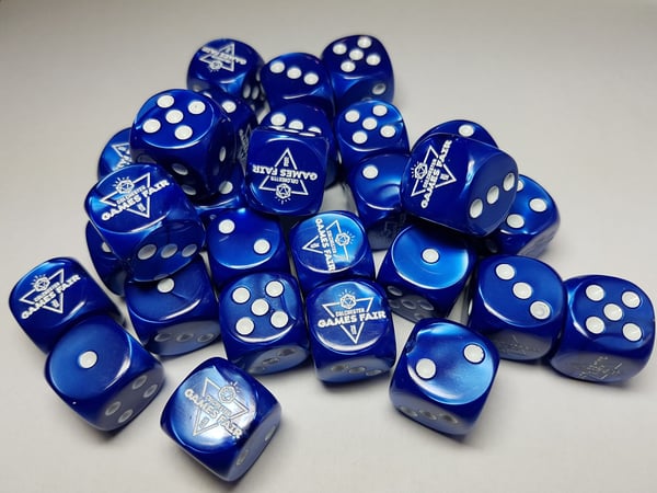 Image of Colchester Games Fair 2018 Dice (Blue)