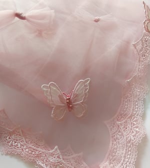 Image of PHYLLIS Powder Pink Butterfly Tulle Camisole 