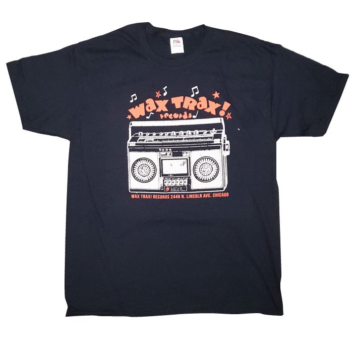 WAX TRAX! - T-Shirt / Boom Box (Black)