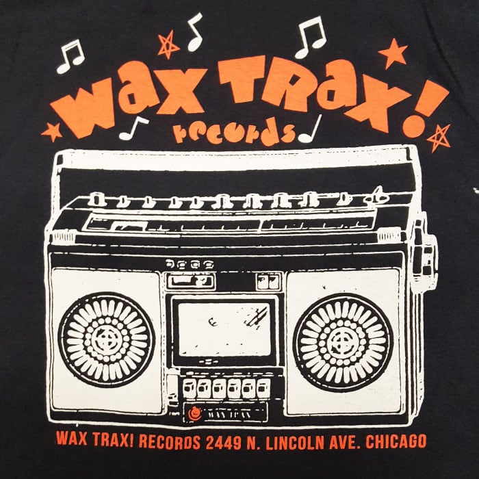 WAX TRAX! T-Shirt / Boom Box (Black)