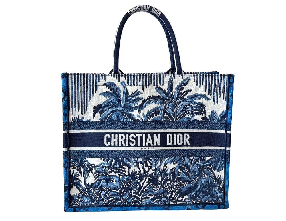Image of Christian Dior Palm Tree Book Tote 1126-3