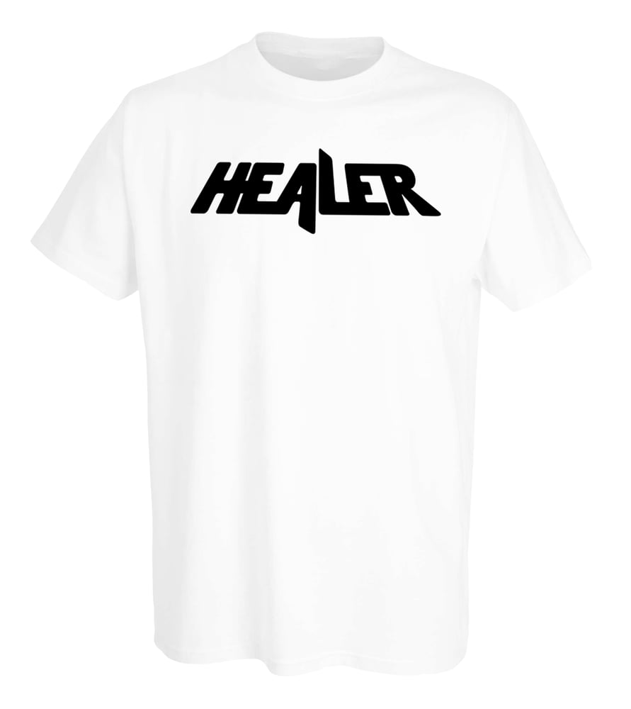 Image of Healer shirt logo white