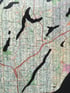 Jumbo Vintage Map Pray For ATL Wall Art Image 2
