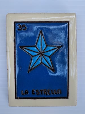 Image of La Estrella Loteria Wooden Framed Coaster