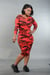 Image of Camo Bodycon Midi Dress(Green or Red)