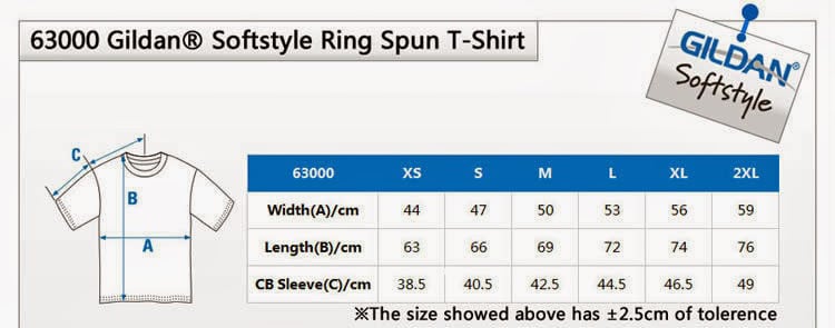 Gildan Soft Style Shirt Size Chart