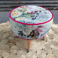 Image 2 of Aubriet Glass top side table / Footstool 