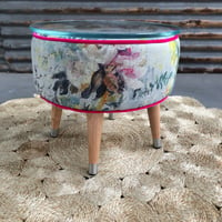 Image 5 of Aubriet Glass top side table / Footstool 