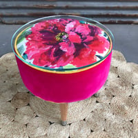 Image 2 of Beverley Glass top side table / Footstool 