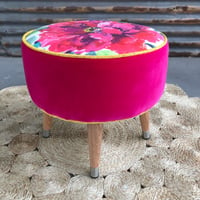 Image 4 of Beverley Glass top side table / Footstool 