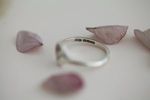 Image of Personalised 'Barleycorn' small signet ring (in silver or 9ct gold)
