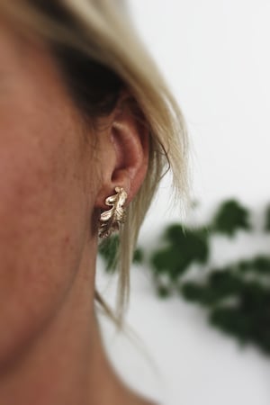 Image of *SALE* oak leaf stud earrings (in silver or 9ct gold)