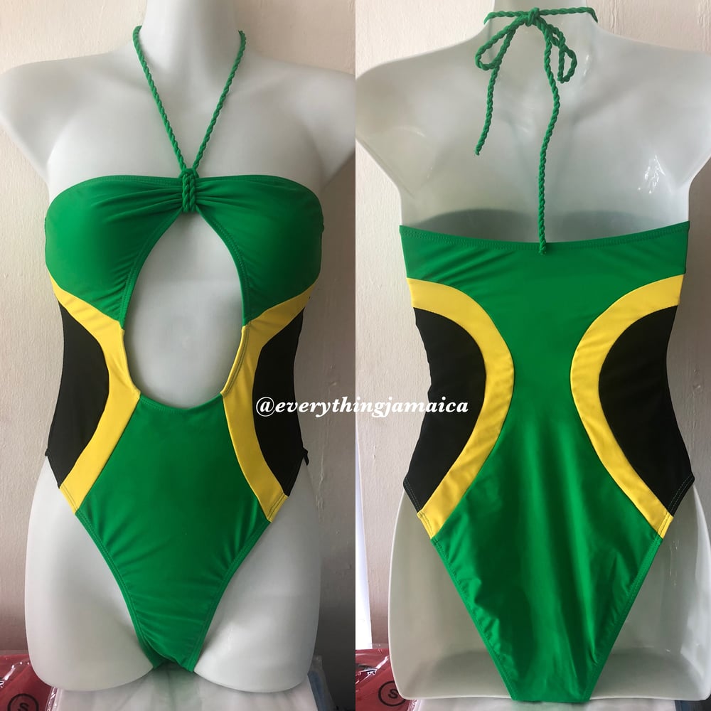 Brazilian Cut Jamaican Flag Monokini 