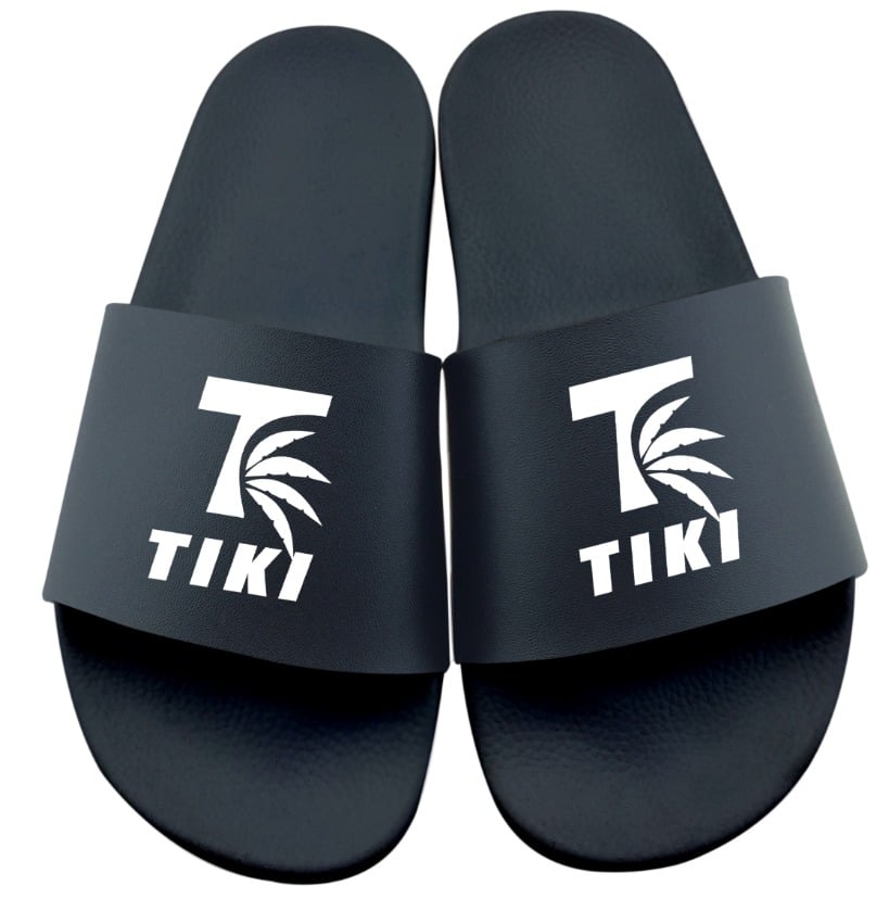 Image of Tiki Palm Leaf Black Slides